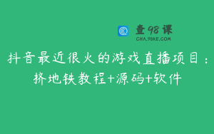 抖音最近很火的游戏直播项目:挤地铁教程+源码+软件