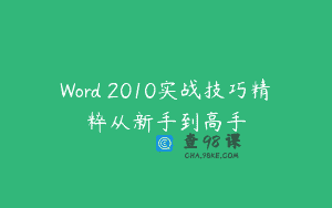 Word 2010实战技巧精粹从新手到高手