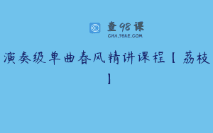 演奏级单曲春风精讲课程【荔枝】