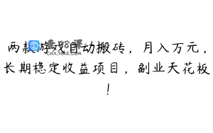 两款游戏自动搬砖，月入万元，长期稳定收益项目，副业天花板！