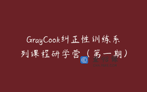 GrayCook纠正性训练系列课程研学营（第一期）