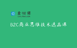 B2C商业思维技术选品课