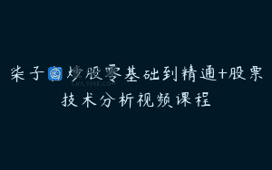 柒子言炒股零基础到精通+股票技术分析视频课程