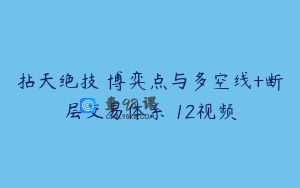 拈天绝技 博弈点与多空线+断层交易体系 12视频