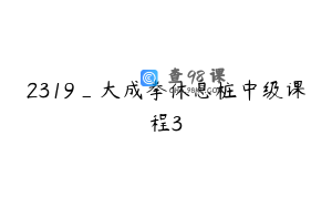 2319_大成拳休息桩中级课程3