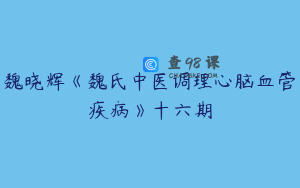 魏晓辉《魏氏中医调理心脑血管疾病》十六期