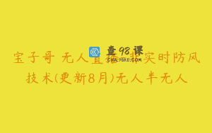 宝子哥・无人直播-非实时防风技术(更新8月)无人半无人