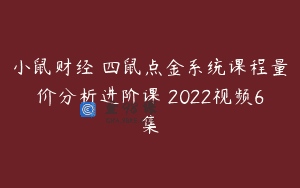 小鼠财经 四鼠点金系统课程量价分析进阶课 2022视频6集