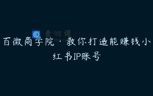 百微商学院·教你打造能赚钱小红书IP账号
