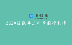 2024语数英三科考前冲刺课