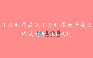 【分时图战法】分时图涨停模式战法精华 共6视频