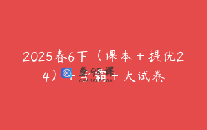 2025春6下（课本＋提优24）＋学霸＋大试卷