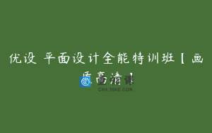 优设 平面设计全能特训班【画质高清】
