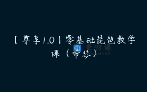 【尊享1.0】零基础琵琶教学课(带琴)