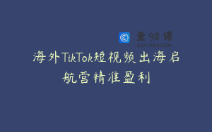 海外TikTok短视频出海启航营精准盈利