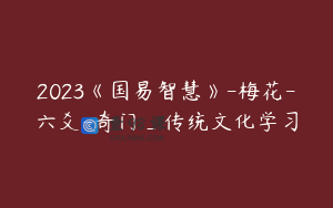 2023《国易智慧》-梅花-六爻-奇门_传统文化学习