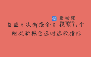 益盟《次新掘金》 视频11个 附次新掘金选时选股指标