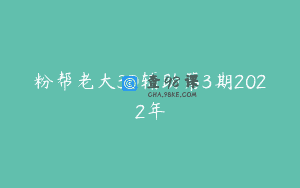 粉帮老大3D辅助第3期2022年
