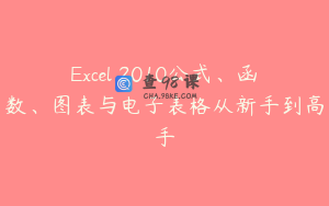 Excel 2010公式、函数、图表与电子表格从新手到高手