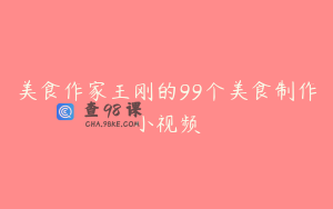 美食作家王刚的99个美食制作小视频