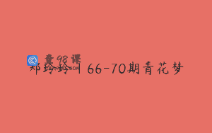 郑玲玲｜66-70期青花梦