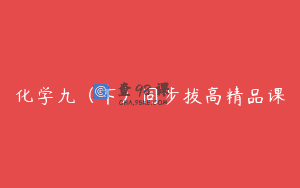 化学九(下)同步拔高精品课