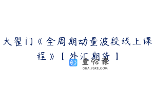 大翟门《全周期动量波段线上课程》【外汇期货】
