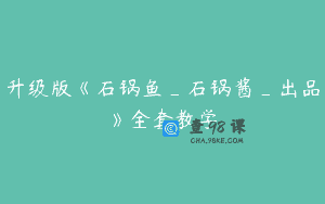 升级版《石锅鱼_石锅酱_出品》全套教学