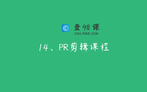 14、PR剪辑课程