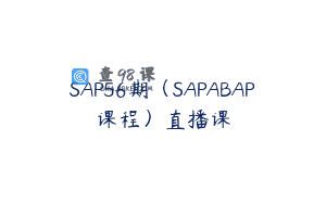 SAP56期（SAPABAP课程）直播课