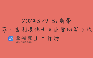 2024.3.29-31斯蒂芬·吉利根博士《让爱回家》线上工作坊