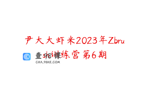 尹大大虾米2023年Zbrush训练营第6期