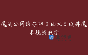 魔法公园谈苏阳《仙术》纸牌魔术视频教学