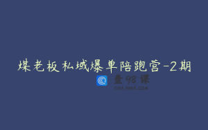 煤老板私域爆单陪跑营-2期