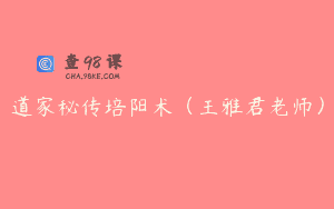 道家秘传培阳术（王雅君老师）