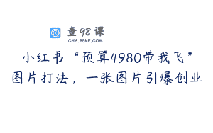 小红书“预算4980带我飞”图片打法，一张图片引爆创业
