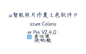 ai智能照片修复上色软件 Picture Colorizer Pro V2.4.0 汉化版