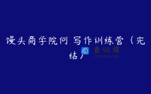 馒头商学院何瑫写作训练营（完结）