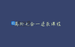 高阶七合一逆袭课程