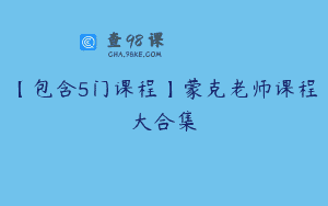 【包含5门课程】蒙克老师课程大合集