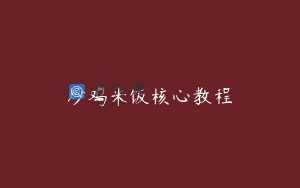 炒鸡米饭核心教程