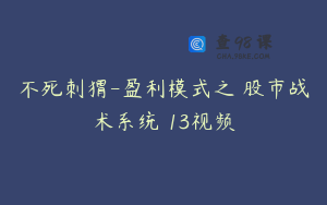 不死刺猬-盈利模式之 股市战术系统 13视频