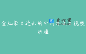 金灿荣《进击的中国外交》视频讲座