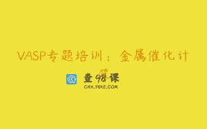VASP专题培训：金属催化计算