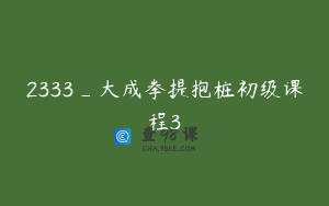 2333_大成拳提抱桩初级课程3