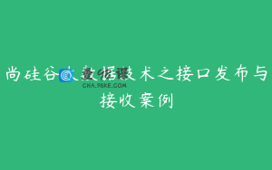 尚硅谷大数据技术之接口发布与接收案例