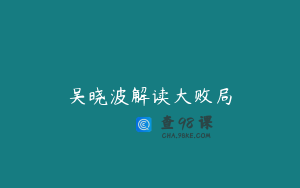 吴晓波解读大败局