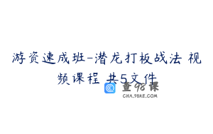 游资速成班-潜龙打板战法 视频课程 共5文件