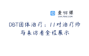 DBT团体治疗：11对治疗师与来访者全程展示