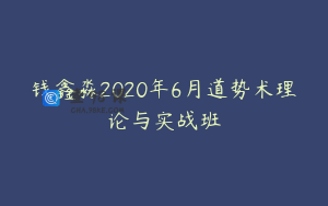 钱鑫淼2020年6月道势术理论与实战班